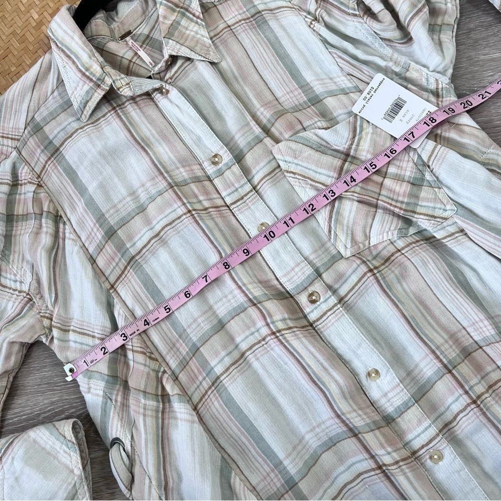 Nwt free people nordic day plaid top - Picture 4 of 8